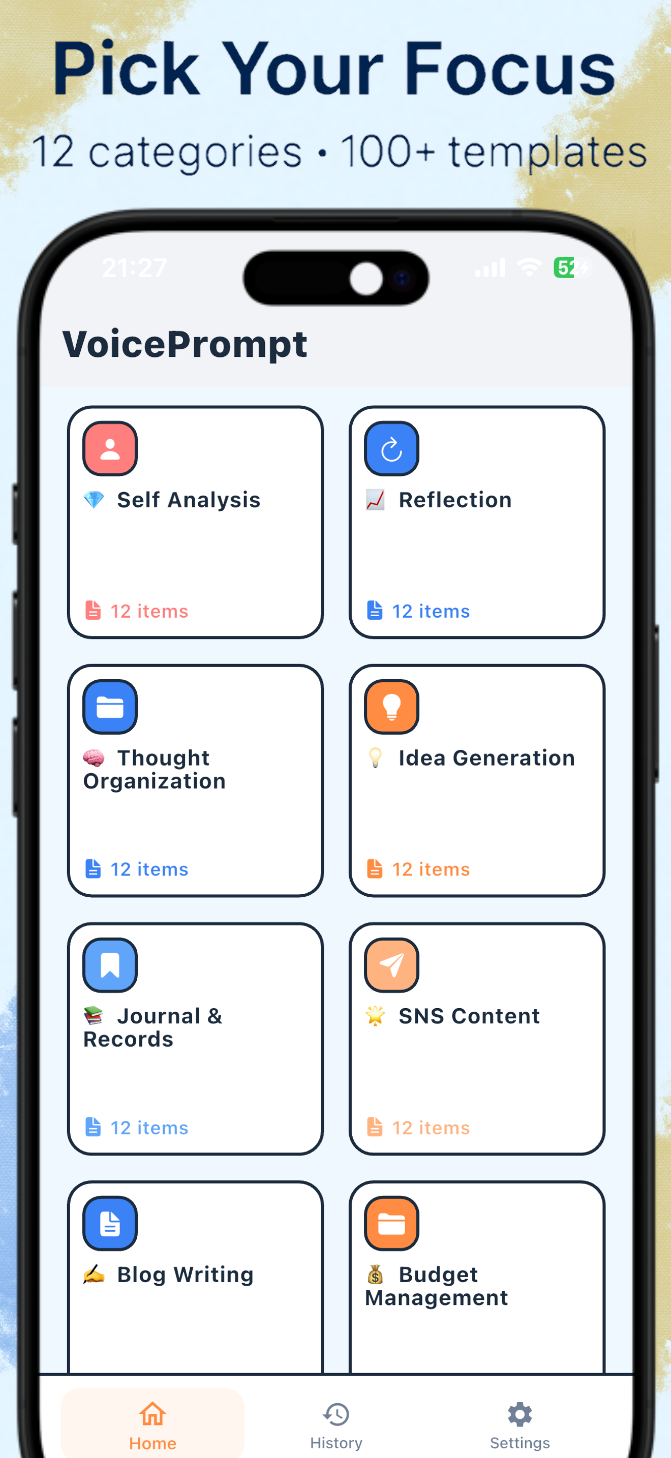 VoicePrompt Categories